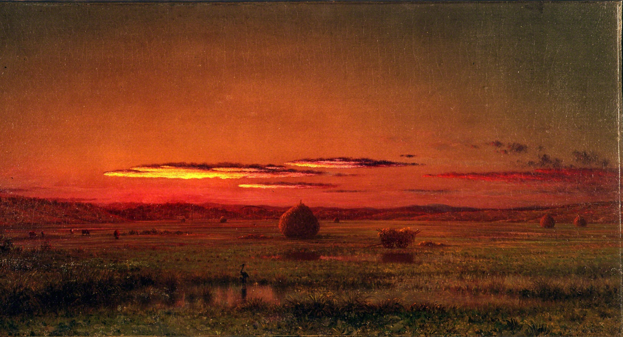 gathering hay in the salt marshes