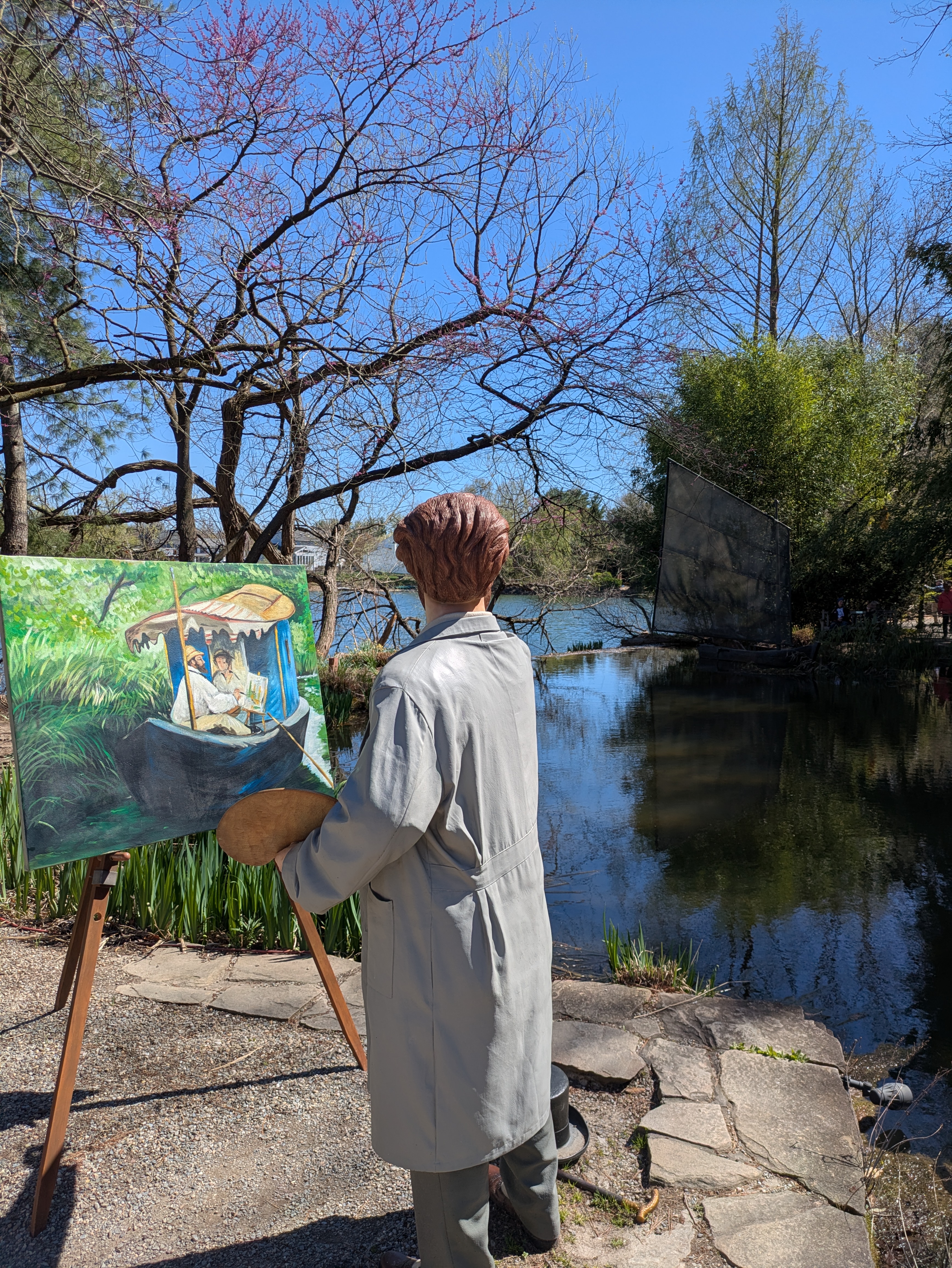 Sculpture of a painter