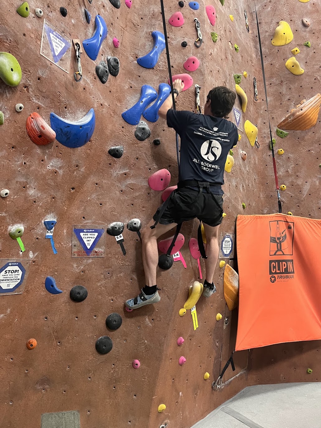 Climbing at the gym