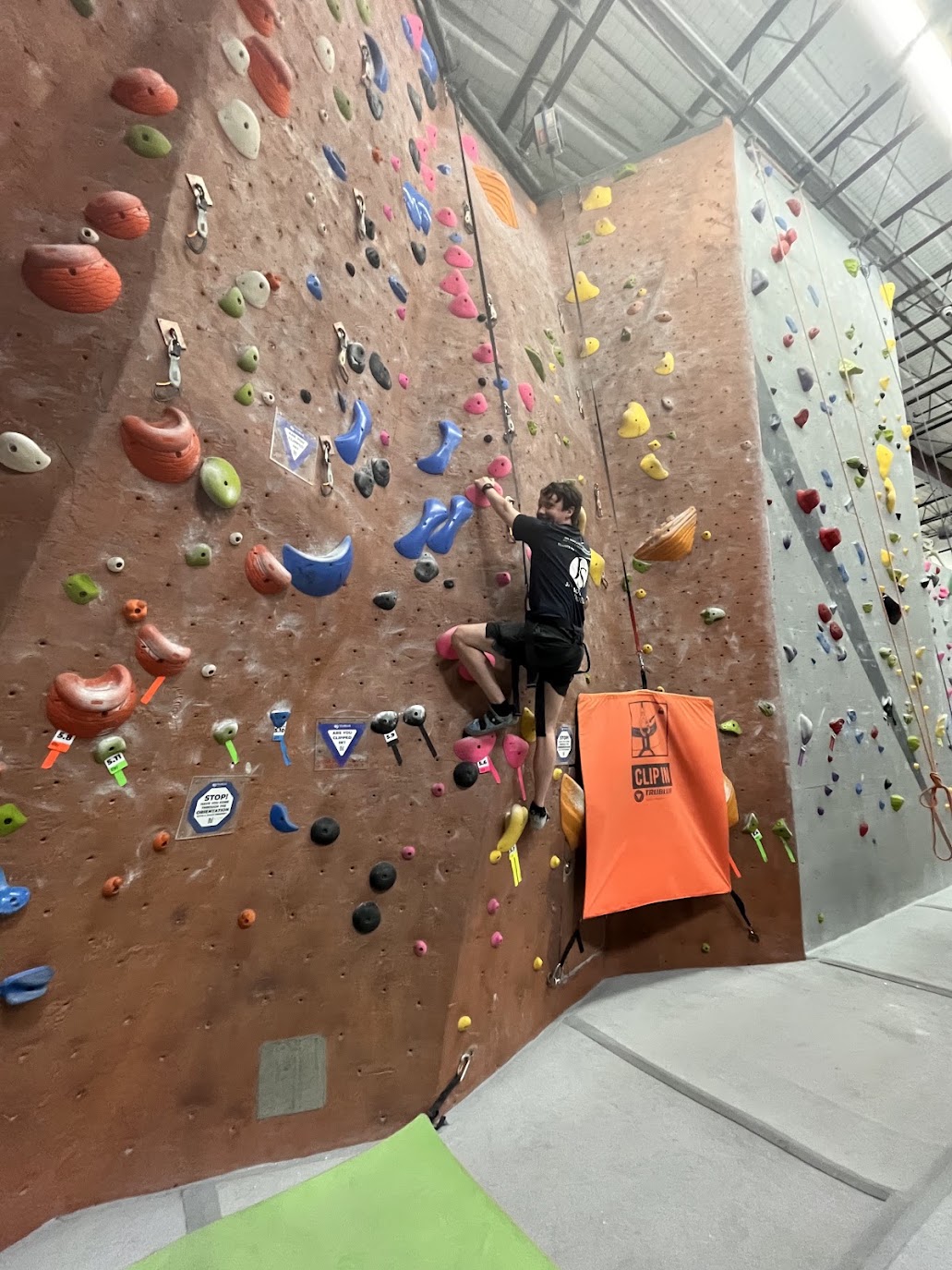 Climbing at the gym