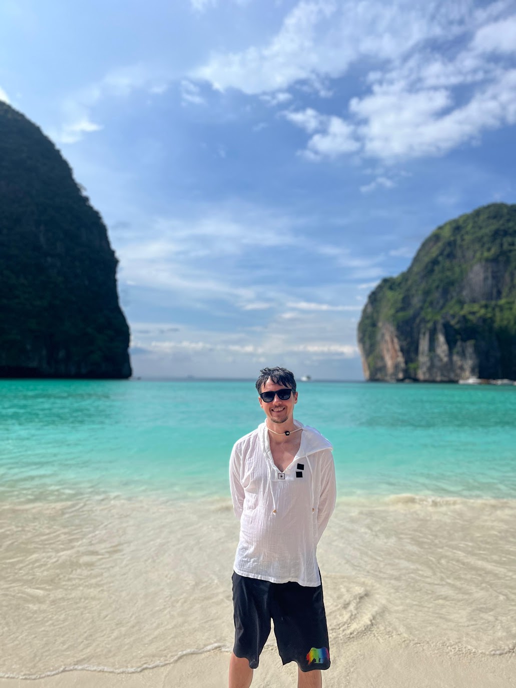 Tristan Kernan at the beach